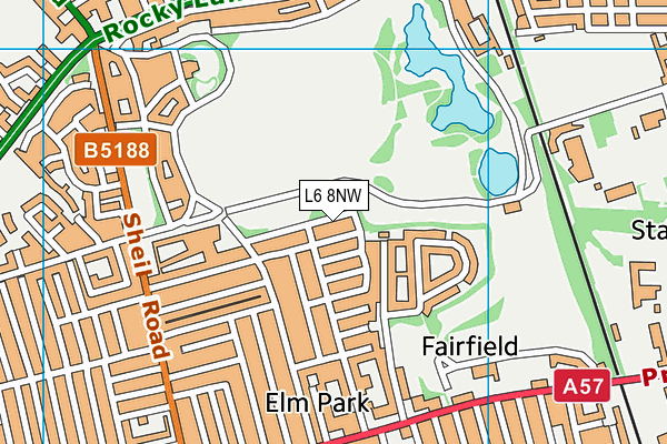 Newsham Park Playing Fields map (L6 8NW) - OS VectorMap District (Ordnance Survey)