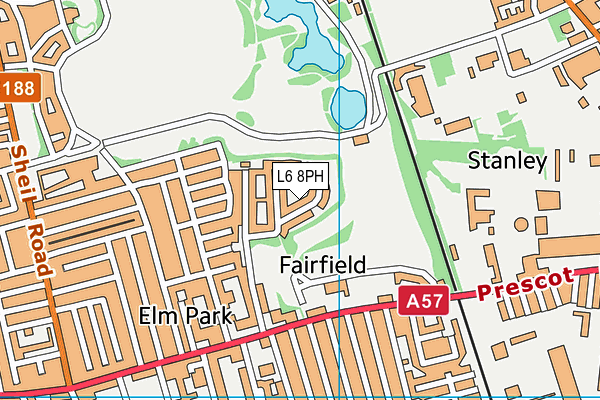 L6 8PH map - OS VectorMap District (Ordnance Survey)