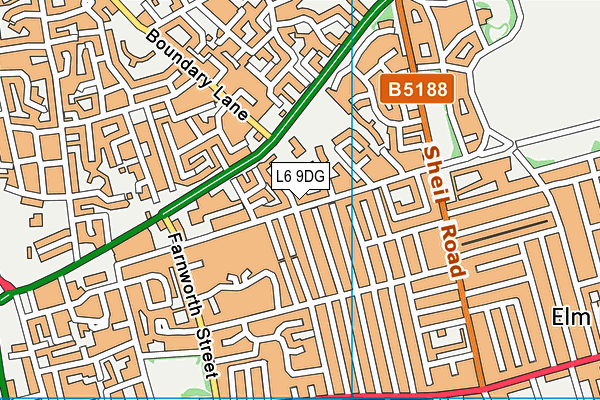 L6 9DG map - OS VectorMap District (Ordnance Survey)
