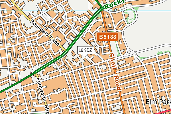 L6 9DZ map - OS VectorMap District (Ordnance Survey)