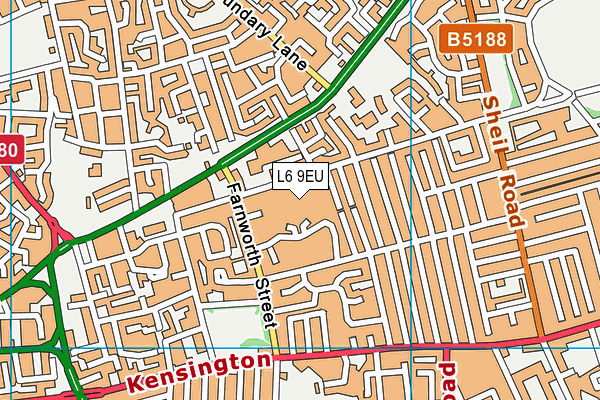 New Park Primary School map (L6 9EU) - OS VectorMap District (Ordnance Survey)