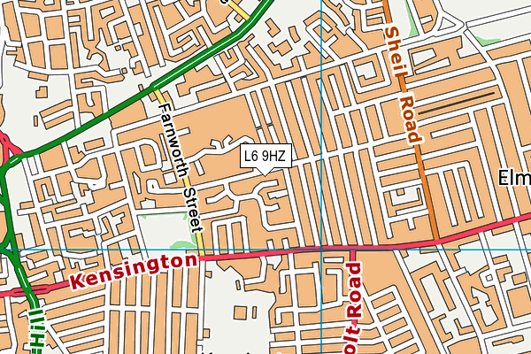 L6 9HZ map - OS VectorMap District (Ordnance Survey)
