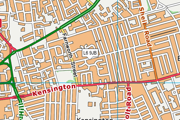 L6 9JB map - OS VectorMap District (Ordnance Survey)