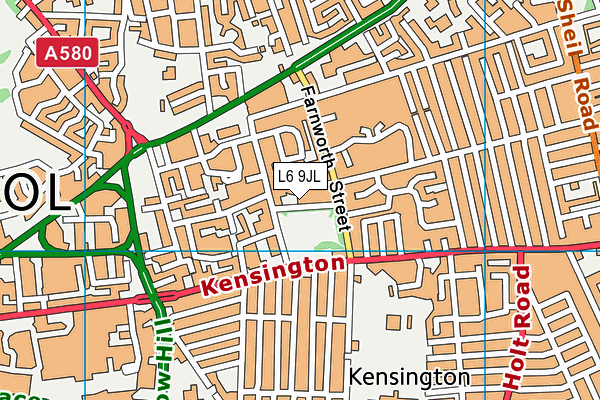 L6 9JL map - OS VectorMap District (Ordnance Survey)