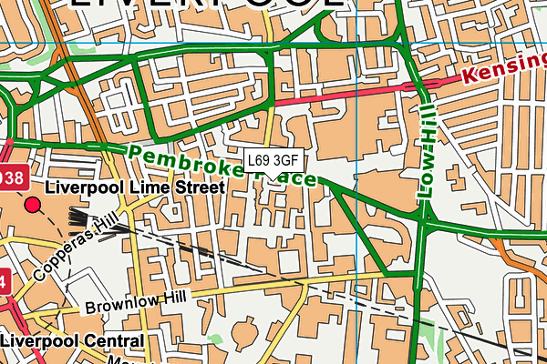 L69 3GF map - OS VectorMap District (Ordnance Survey)