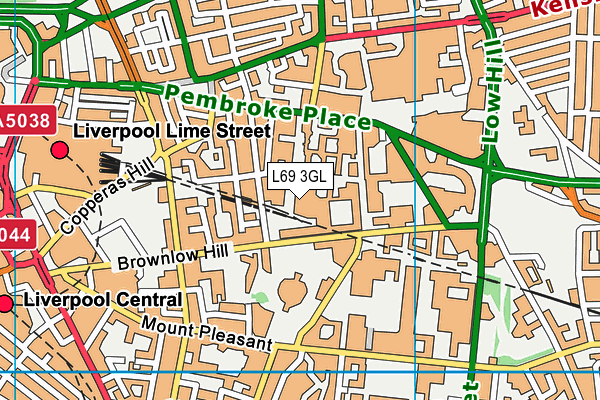 L69 3GL map - OS VectorMap District (Ordnance Survey)