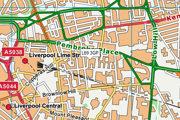 L69 3GP map - OS VectorMap District (Ordnance Survey)