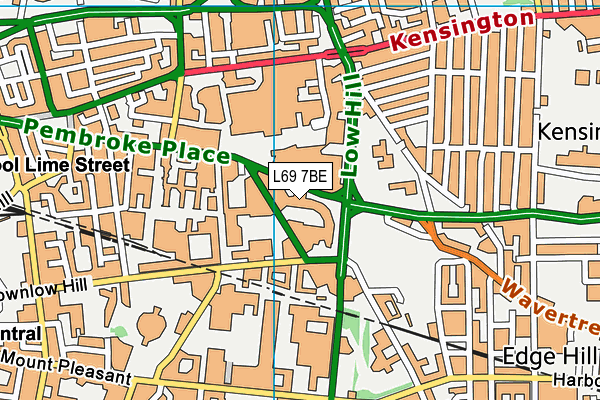 L69 7BE map - OS VectorMap District (Ordnance Survey)