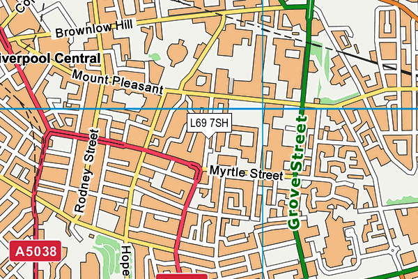 University of Liverpool Mathematics School map (L69 7SH) - OS VectorMap District (Ordnance Survey)