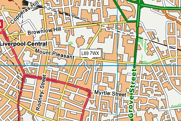 L69 7WX map - OS VectorMap District (Ordnance Survey)