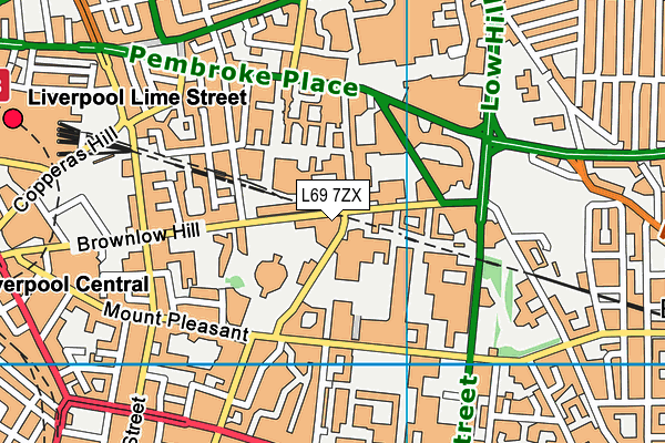 University of Liverpool map (L69 7ZX) - OS VectorMap District (Ordnance Survey)