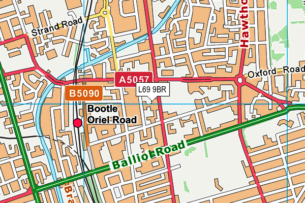 L69 9BR map - OS VectorMap District (Ordnance Survey)