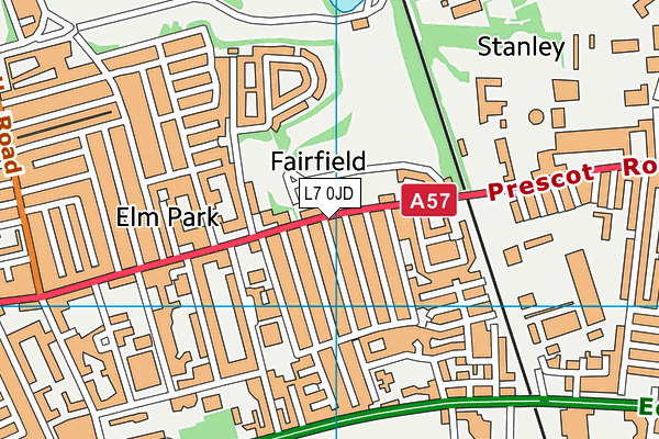 Fairfield Police Club (Closed) map (L7 0JD) - OS VectorMap District (Ordnance Survey)
