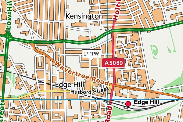 L7 1PW map - OS VectorMap District (Ordnance Survey)