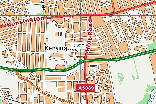 Kensington Primary School map (L7 2QG) - OS VectorMap District (Ordnance Survey)