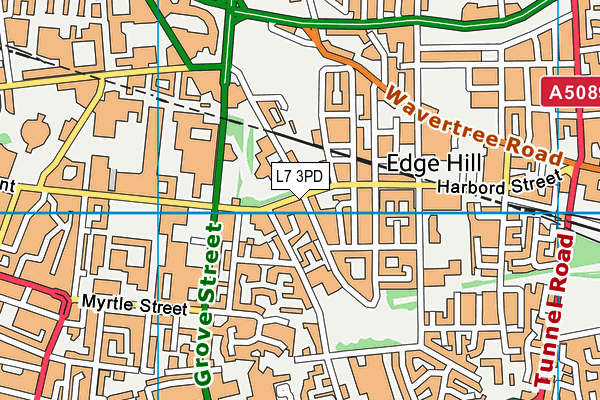 L7 3PD map - OS VectorMap District (Ordnance Survey)