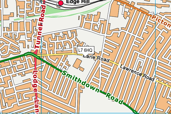 Archbishop Blanch CofE High School map (L7 6HQ) - OS VectorMap District (Ordnance Survey)