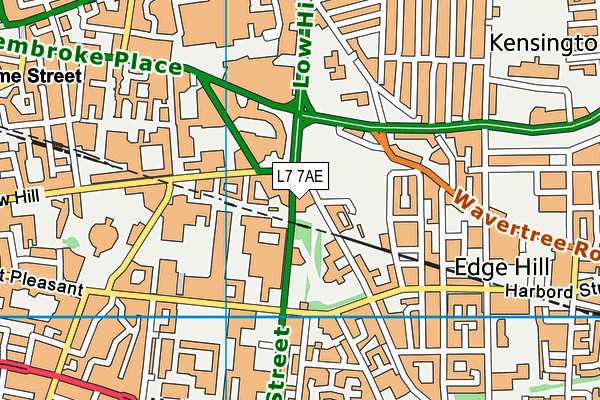 L7 7AE map - OS VectorMap District (Ordnance Survey)