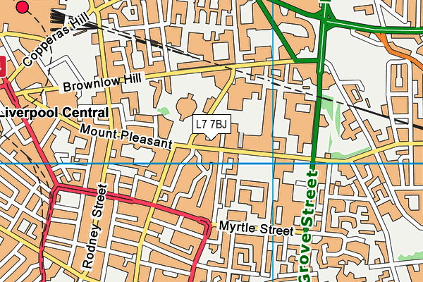 L7 7BJ map - OS VectorMap District (Ordnance Survey)