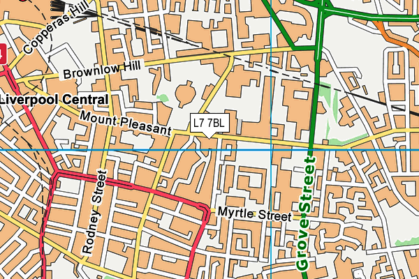 L7 7BL map - OS VectorMap District (Ordnance Survey)