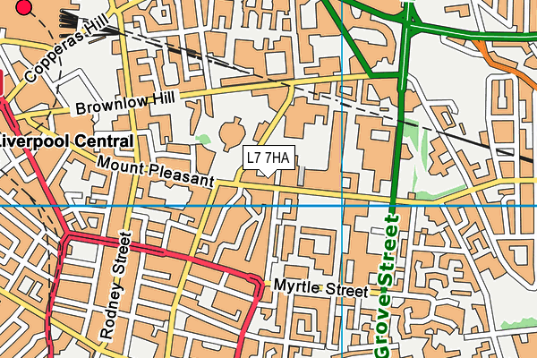 University Of Liverpool Sports Centre map (L7 7HA) - OS VectorMap District (Ordnance Survey)