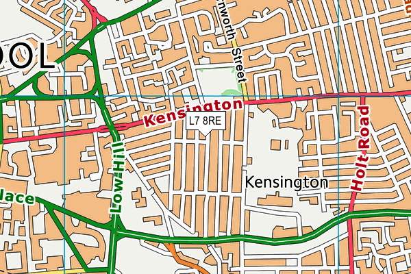 L7 8RE map - OS VectorMap District (Ordnance Survey)