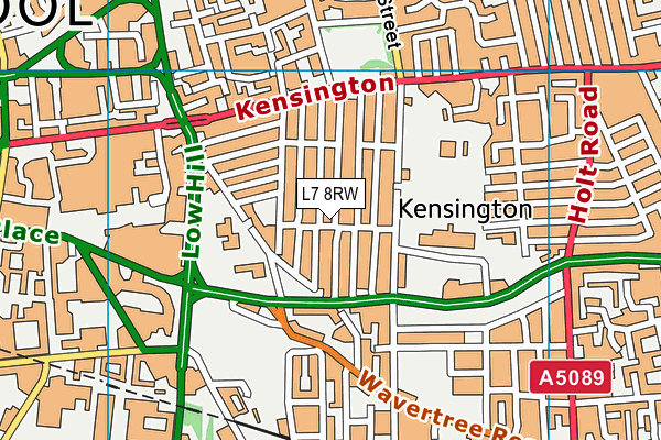L7 8RW map - OS VectorMap District (Ordnance Survey)