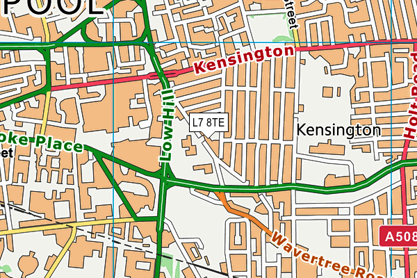 L7 8TE map - OS VectorMap District (Ordnance Survey)