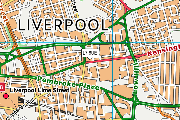 L7 8UE map - OS VectorMap District (Ordnance Survey)