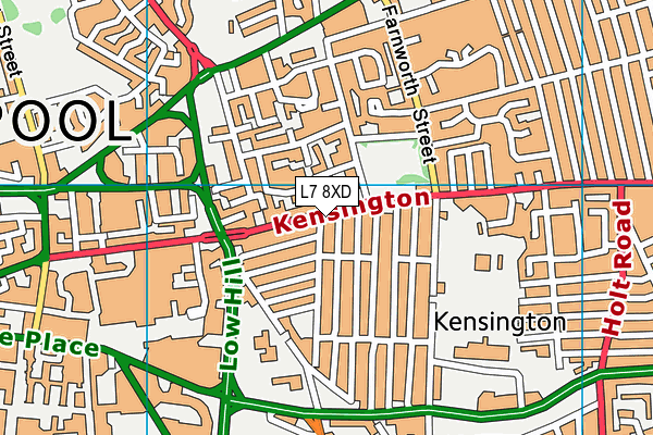 L7 8XD map - OS VectorMap District (Ordnance Survey)
