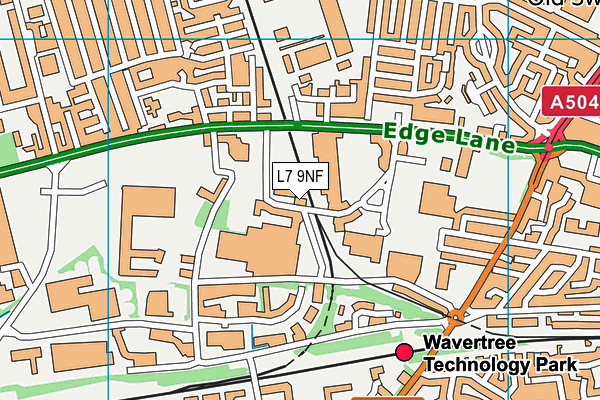 L7 9NF map - OS VectorMap District (Ordnance Survey)