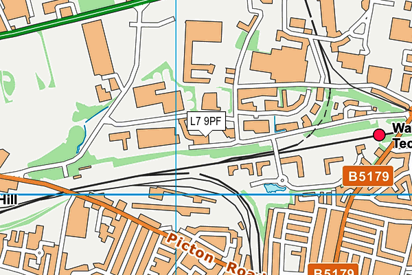 L7 9PF map - OS VectorMap District (Ordnance Survey)