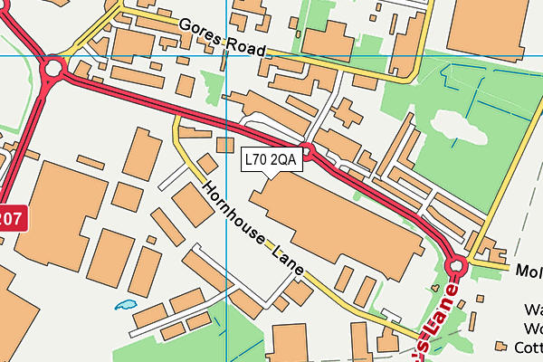 L70 2QA map - OS VectorMap District (Ordnance Survey)