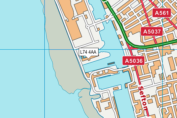 L74 4AA map - OS VectorMap District (Ordnance Survey)