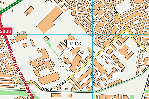 L75 1AX map - OS VectorMap District (Ordnance Survey)