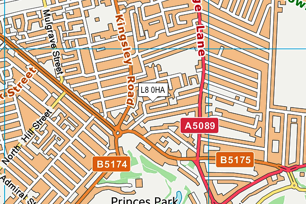 L8 0HA map - OS VectorMap District (Ordnance Survey)