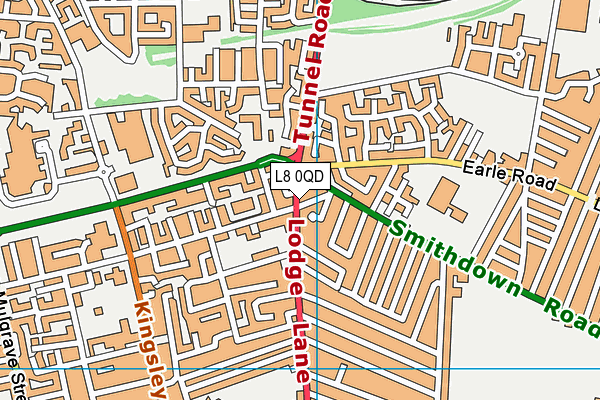 L8 0QD map - OS VectorMap District (Ordnance Survey)