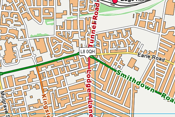 L8 0QH map - OS VectorMap District (Ordnance Survey)