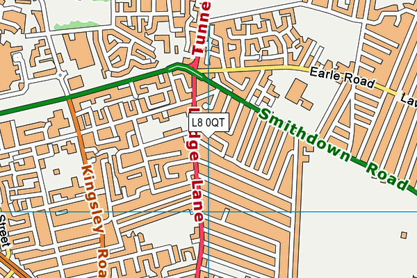 L8 0QT map - OS VectorMap District (Ordnance Survey)