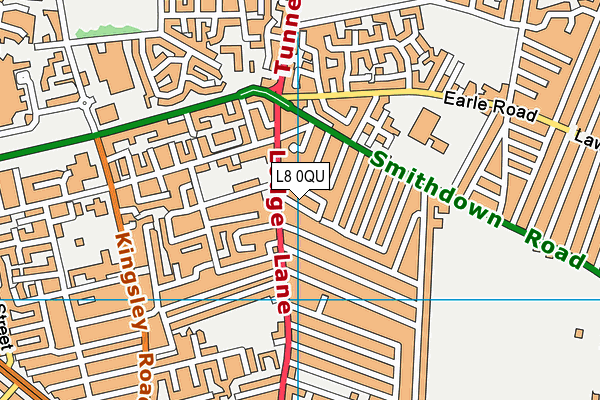 L8 0QU map - OS VectorMap District (Ordnance Survey)