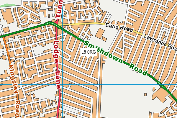 L8 0RG map - OS VectorMap District (Ordnance Survey)