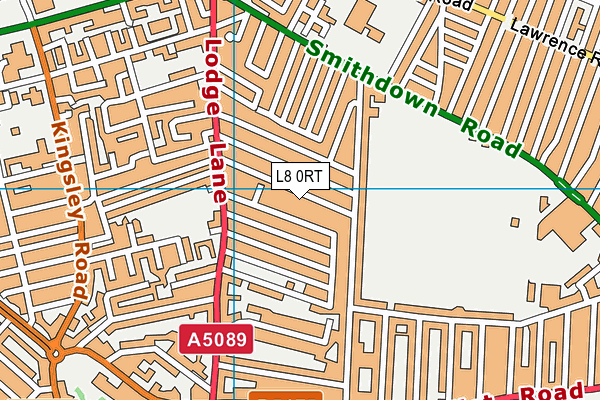 L8 0RT map - OS VectorMap District (Ordnance Survey)