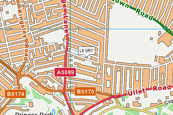 L8 0RY map - OS VectorMap District (Ordnance Survey)