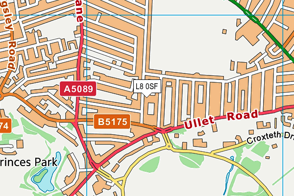 L8 0SF map - OS VectorMap District (Ordnance Survey)