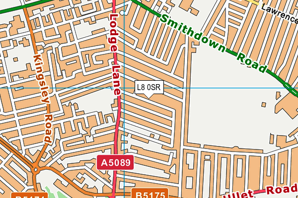 L8 0SR map - OS VectorMap District (Ordnance Survey)