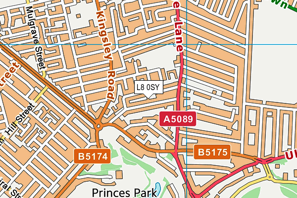 L8 0SY map - OS VectorMap District (Ordnance Survey)