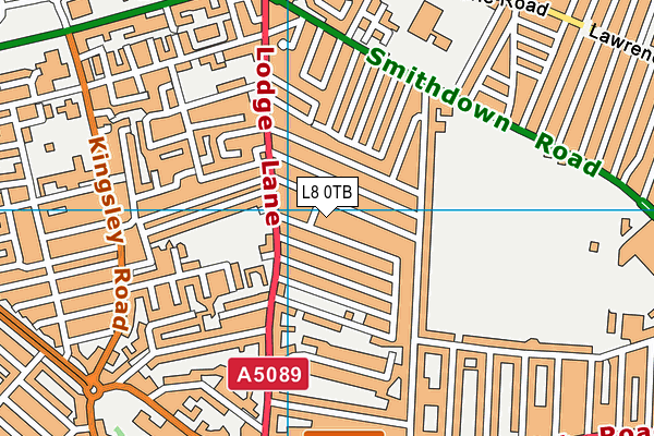 L8 0TB map - OS VectorMap District (Ordnance Survey)