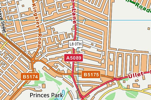 L8 0TH map - OS VectorMap District (Ordnance Survey)