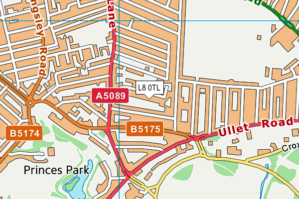 L8 0TL map - OS VectorMap District (Ordnance Survey)