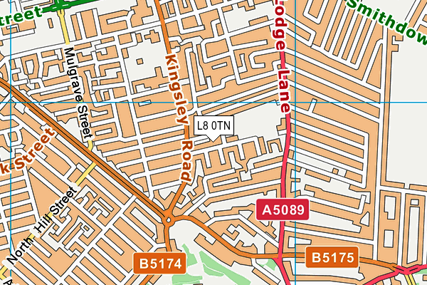 L8 0TN map - OS VectorMap District (Ordnance Survey)